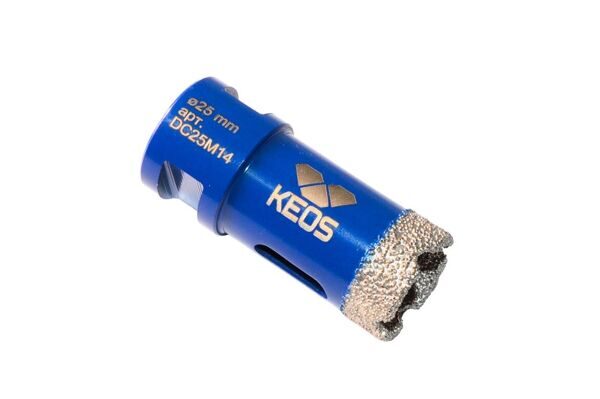 Коронка алмазная по керамограниту KEOS PRO 25мм M14 (DC25M14)
