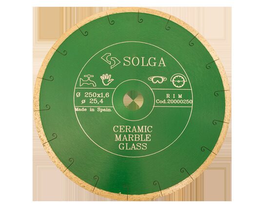Диск алмазный Solga Diamant CERAMICS, MARBLE сплошной (керамика, мрамор) 250мм/25,4
