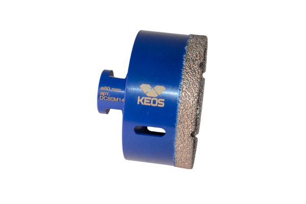 Коронка алмазная по керамограниту KEOS PRO 80мм M14 (DC80M14)